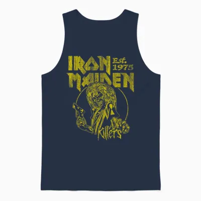 Iron Maiden - Killers Yellow Circle Unisex Tank Top - Navy