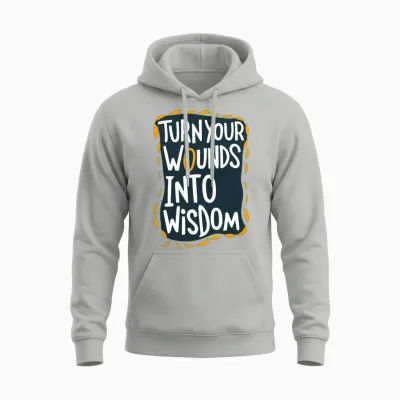Turn Your Wounds into Wisdom Unisex Hoodie - Ash
