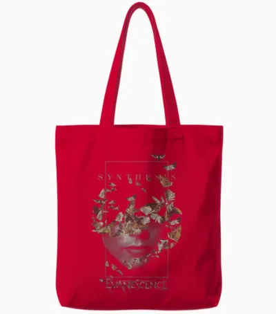 Evanescence Half Face Tote Bags - Red