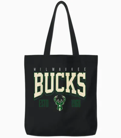 Offizieller Nba-Battle-Test Der Milwaukee Bucks Tote Bags - Black