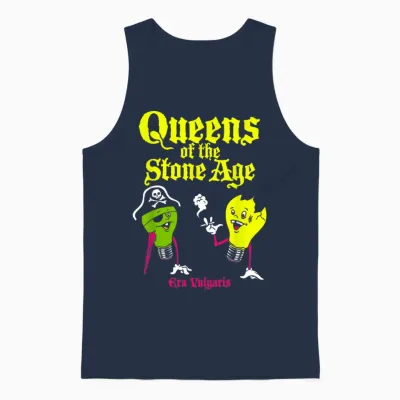 Official Queens of the Stone Age Era Vulgaris Unisex Tank Top - Navy