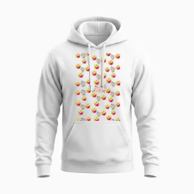 It's Funny - Pattern Unisex Hoodie - White