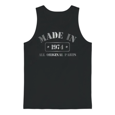 Made in 1974 Unisex Tank Top - Black