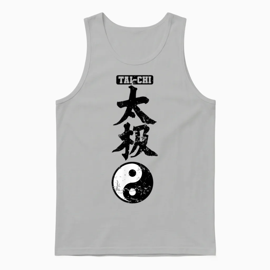Tai Chi Chinesische Schriftzeichen Yin Yang Unisex Tank Top in Ash