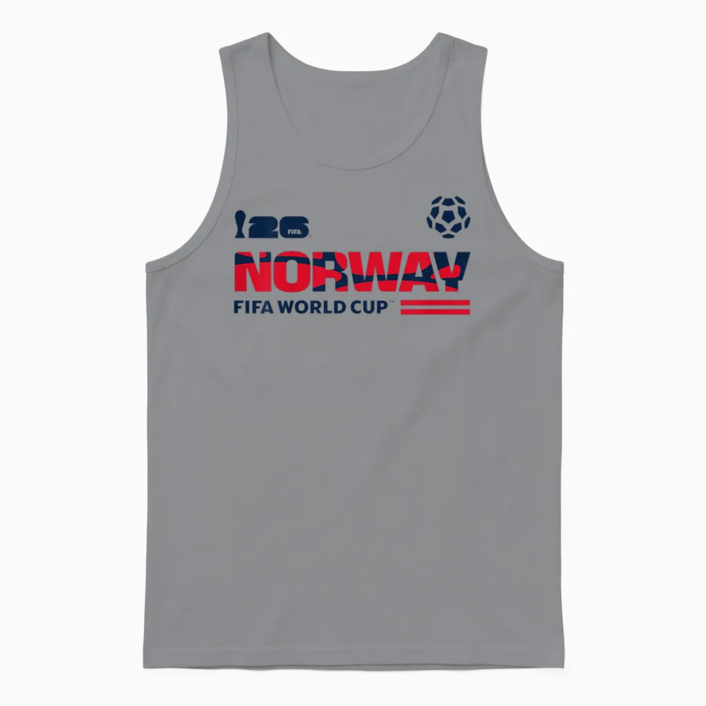 Kids Fifa World Cup26 Qualifier Norway Unisex Tank Top in Sport Grey