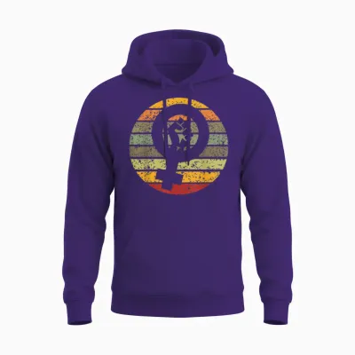 Feminismus Symbol Design Retro Vintage 70er 80er 90er Feministin Unisex Hoodie - Purple