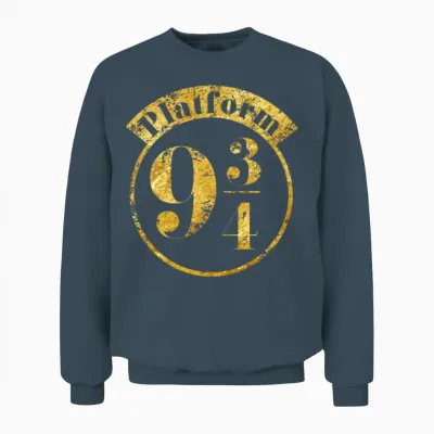 Harry Potter Platform 9 3/4 Gold Unisex Sweatshirt - Dark Heather