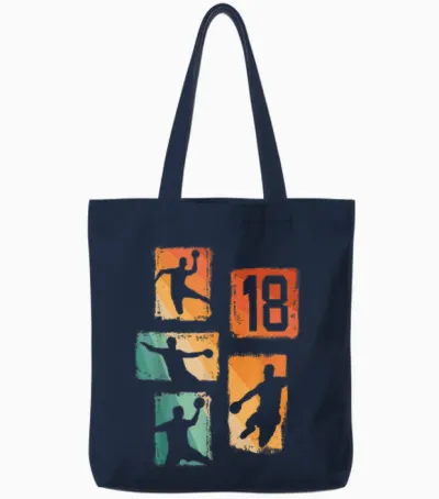 Handball 18e Anniversaire Garçon 18 Ans Tote Bags - Navy