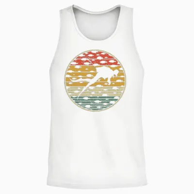 Retro Scuba Diver Unisex Tank Top - White