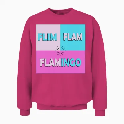 Flim Flam Flamingo Unisex Sweatshirt - Heliconia