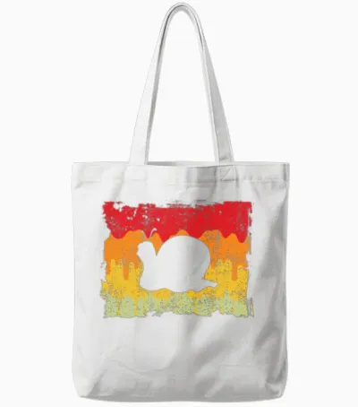 Snail Retro Tote Bags - White