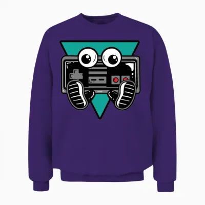 Gaming Controller Nerdy Unisex Sweatshirt - Purple