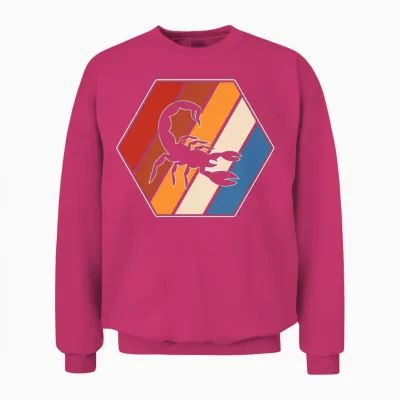 Scorpion Retro Unisex Sweatshirt - Heliconia