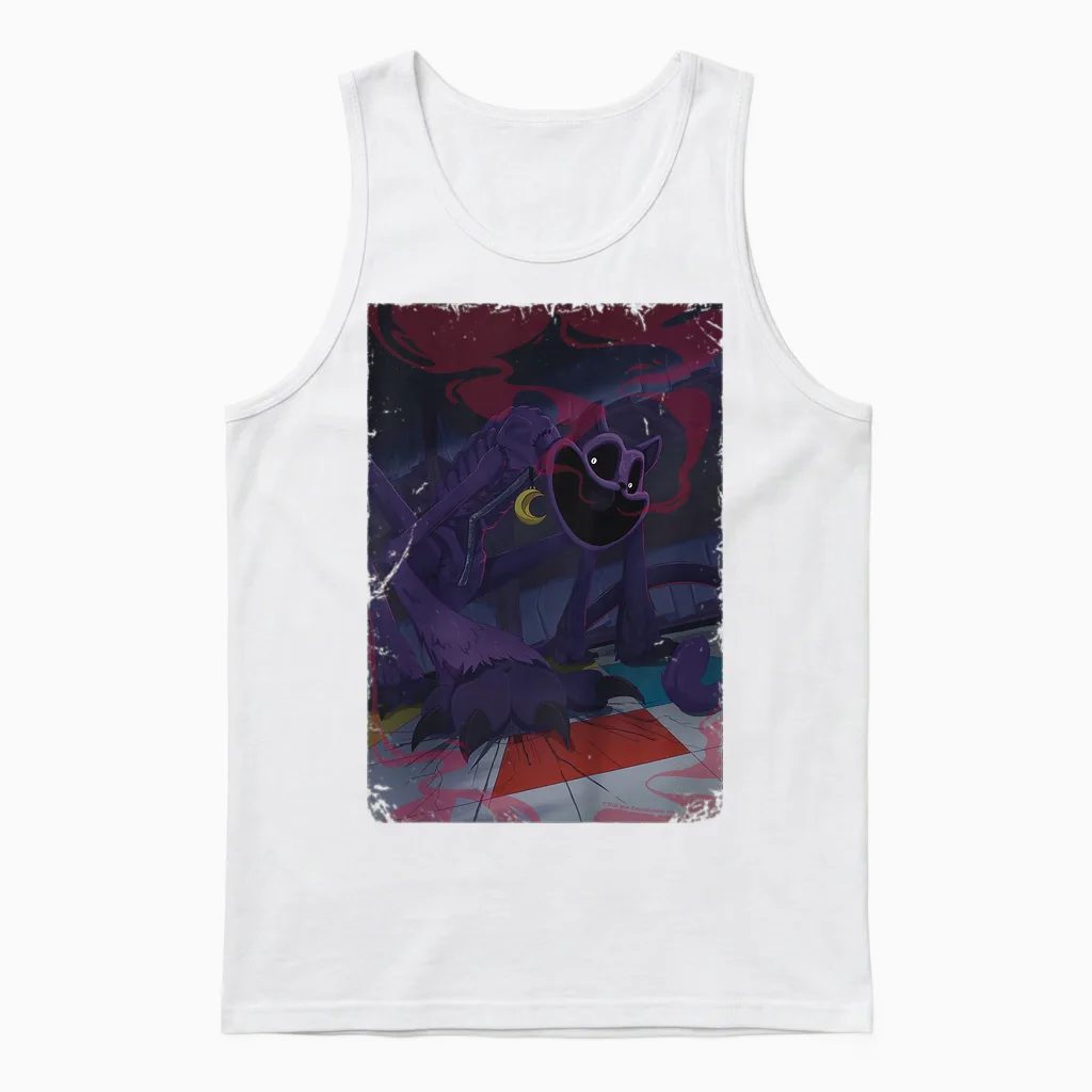 Kids Poppy Playtime Catnap Red Smoke Unisex Tank Top in White