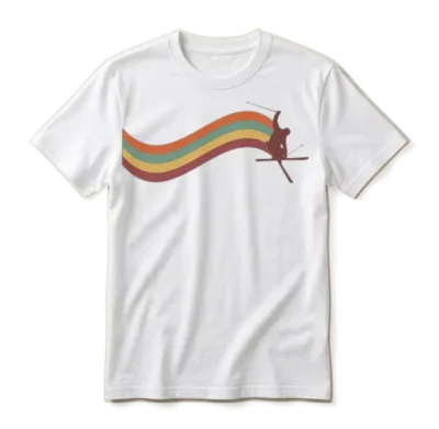 Skiing Mountains Winter Sports Nature Unisex T-Shirt - White