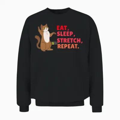 Funny Animal T-Shirt Design, Fitness and Wellness Unisex Sweatshirt - Black