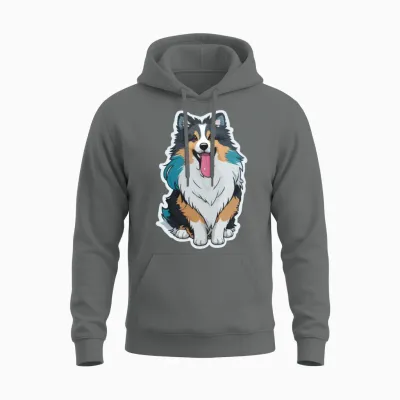Cute Dog Unisex Hoodie - Graphite Heather