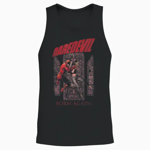 Marvel Daredevil Born Again Comic Cover Unisex Tank Top - Black