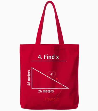 Find X Lustiger Spruch Mathe Spruch Mathematiker Geschenkide Tote Bags - Red