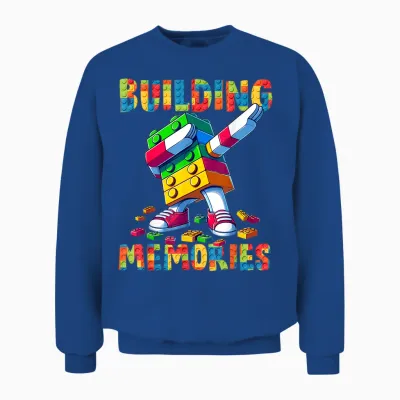 Building Memories Master Builder Building Bricks Blocks Dab Unisex Sweatshirt - Royal