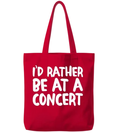 I'd Rather Be at a Concert 4 Tote Bags - Red