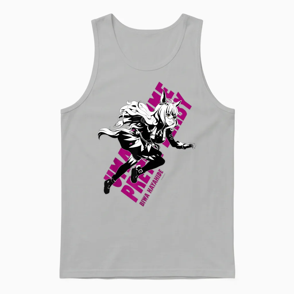 Umamusume: Pretty Derby Biwa Hayahide Unisex Tank Top in Ash