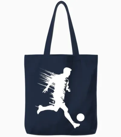 Soccer Player Tote Bags - Navy