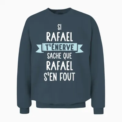 Gift Man Humour Name Personalized Rafael T-Shirt, Black, S Unisex Sweatshirt - Dark Heather