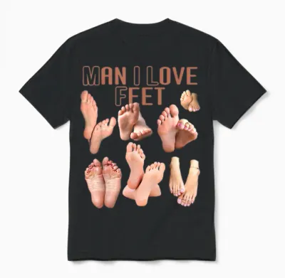 Milf Man I Love Feet Lustig Unisex T-Shirt - Black