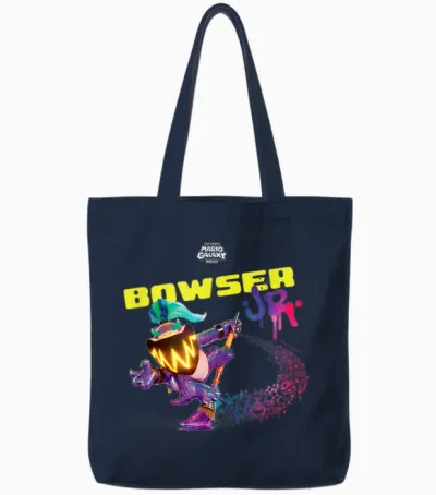 The Super Mario Galaxy Movie Wonder Bowser Jr. Tote Bags - Navy