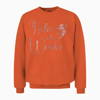 Wine Vino Gift Idea Holla Die Weinfee White Wine Red Wine Unisex Sweatshirt - Orange