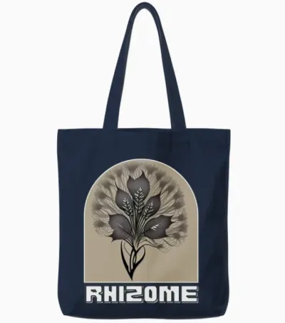 Nature Beauty Tote Bags - Navy