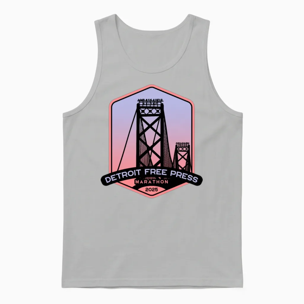Detroit Free Press - Marathon β 26.2 β 2025 Unisex Tank Top in Ash