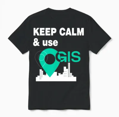 Gis Geographic Information System Unisex T-Shirt - Black