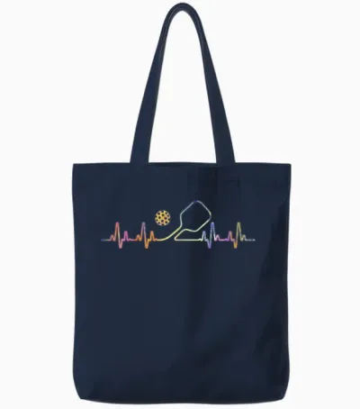 Pickleball Art for Men Women Pickle Ball Pickleball Lover Tote Bags - Navy