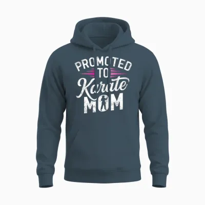 Promu Au Poste De Maman De Karaté - Fête Des Mères Pour Femme Enceinte Unisex Hoodie - Dark Heather