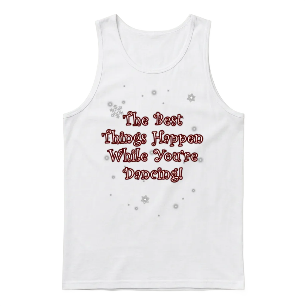 Dancing Girl Unisex Tank Top - White