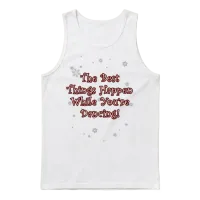 Dancing Girl Unisex Tank Top - White – 1