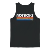 Retro Style No Fucks Given Unisex Tank Top - Black – 1
