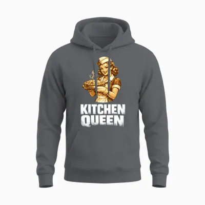 Retro Kitchen Queen Unisex Hoodie - Charcoal