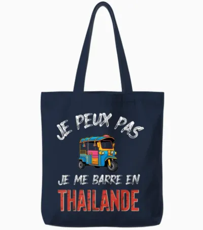 Je Peux Pas J'me Barre En Thailand Tote Bags - Navy