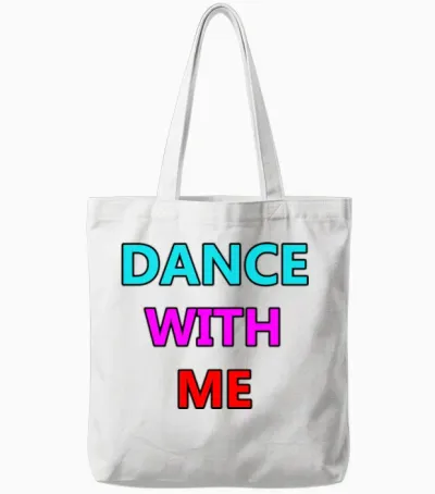 Dance with Me -Music Tote Bags - White