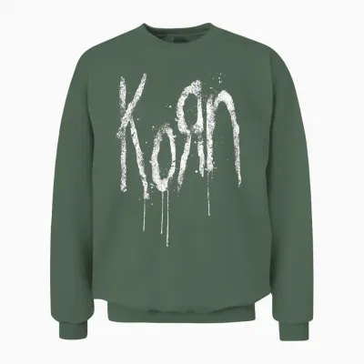 Korn Classic Logo Unisex Sweatshirt - Military Green