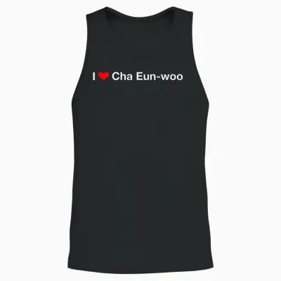 Dans Le Cœur, Cha Eun-Woo T-Shirt Haut De Gamme Unisex Tank Top - Black