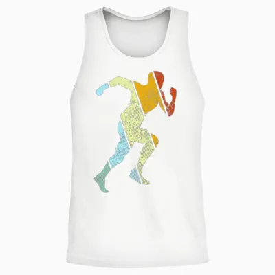 Jogging Retro Unisex Tank Top - White