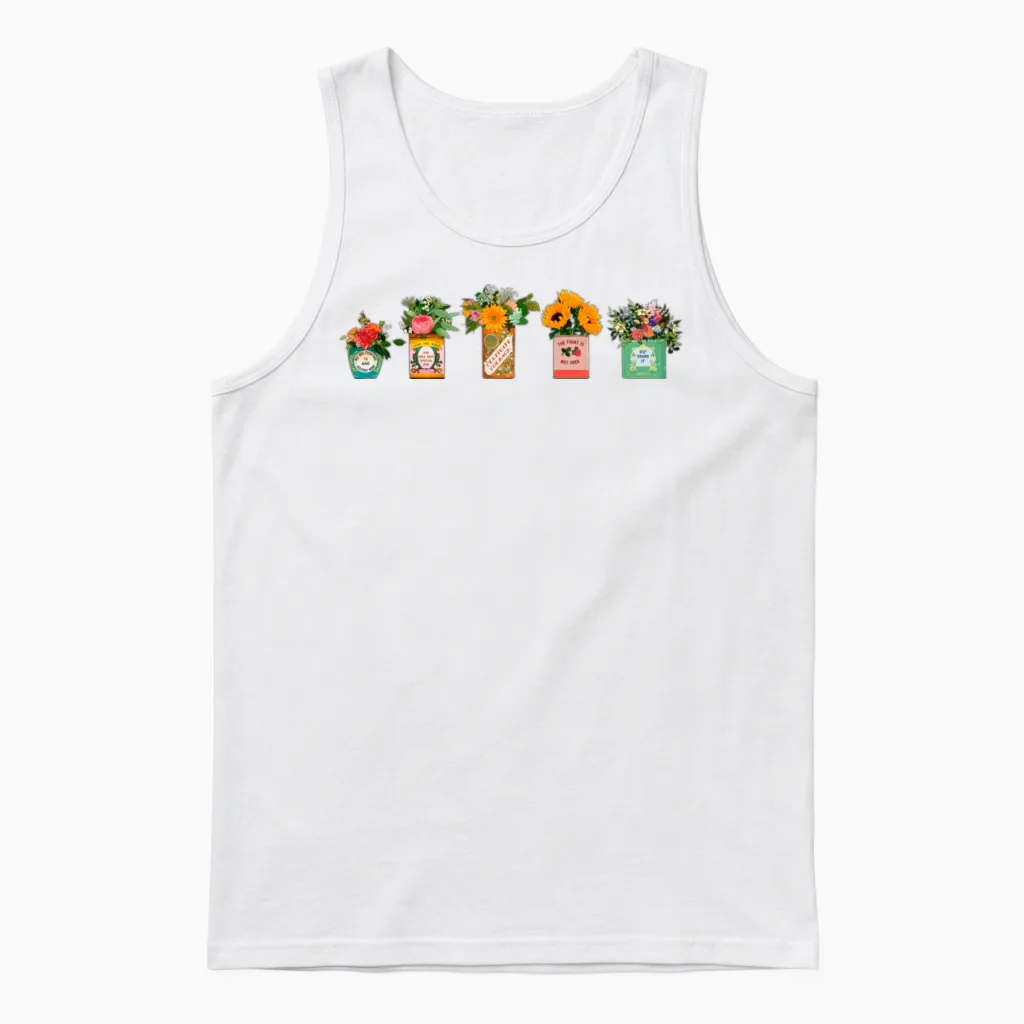 Vintage Tins for Social Justice Unisex Tank Top in White