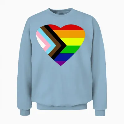 Pride Progress Rainbow Flag Lgbt Unisex Sweatshirt - Light Blue