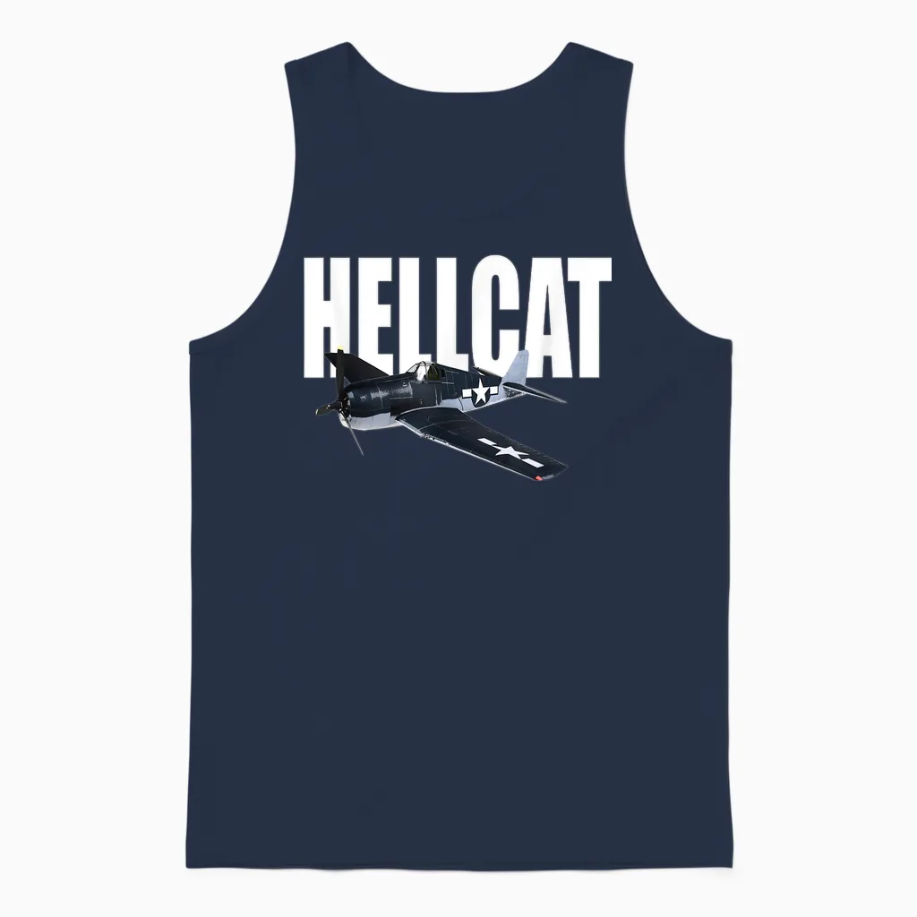 Grumman F6f Hellcat 2. Weltkrieg Flugzeug Unisex Tank Top in Navy