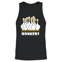Honkers Funny Design with Nice Goose Unisex Tank Top - Black – 2