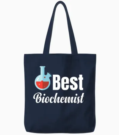 Best Biochemistry Funny Scientist Microbiology Tote Bags - Navy